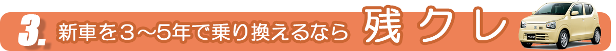新車を短期間で乗り換えるなら残クレ